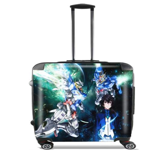  Setsuna Exia And Gundam para Ruedas cabina bolsa de equipaje maleta trolley 17" laptop
