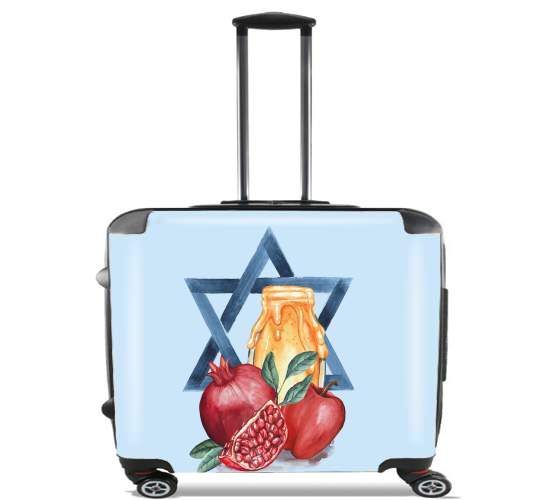  Shana tova Honey Fruits Card para Ruedas cabina bolsa de equipaje maleta trolley 17" laptop