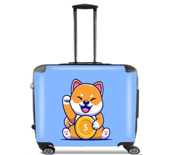  Shiba Inu Crypto para Ruedas cabina bolsa de equipaje maleta trolley 17" laptop