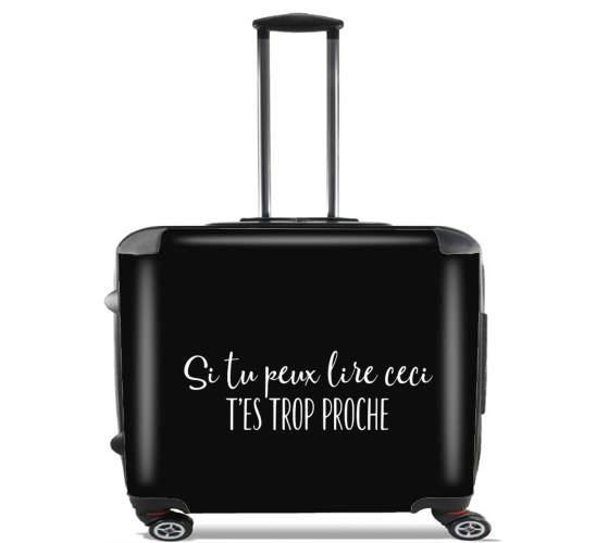  Si tu peux lire tu es trop proche para Ruedas cabina bolsa de equipaje maleta trolley 17" laptop