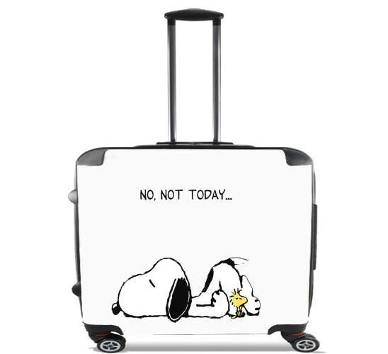  Snoopy No Not Today para Ruedas cabina bolsa de equipaje maleta trolley 17" laptop