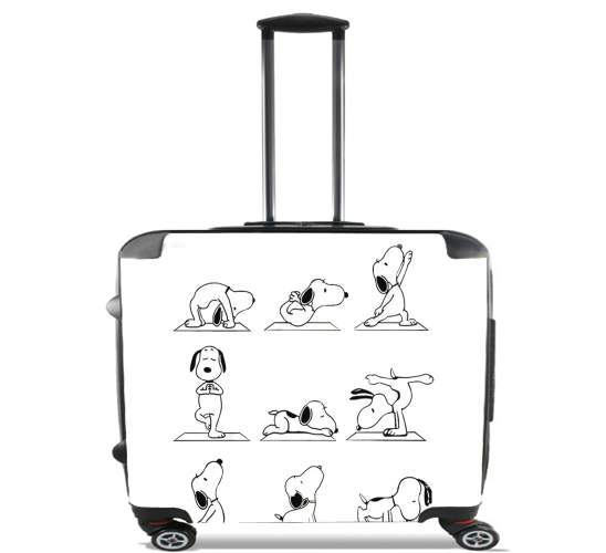  Snoopy Yoga para Ruedas cabina bolsa de equipaje maleta trolley 17" laptop