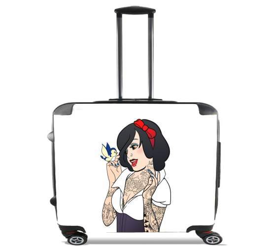  Snow White Tattoo Bird para Ruedas cabina bolsa de equipaje maleta trolley 17" laptop