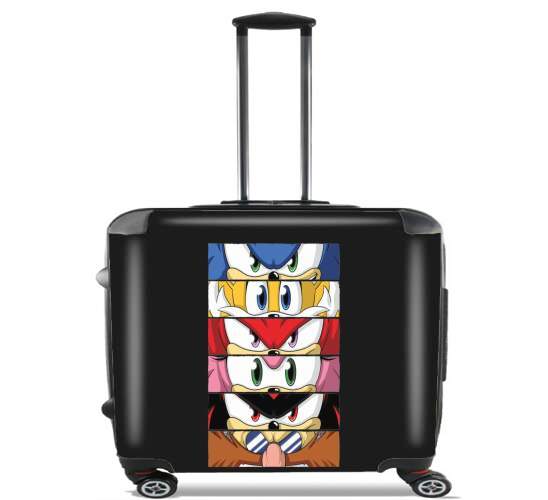  Sonic eyes para Ruedas cabina bolsa de equipaje maleta trolley 17" laptop