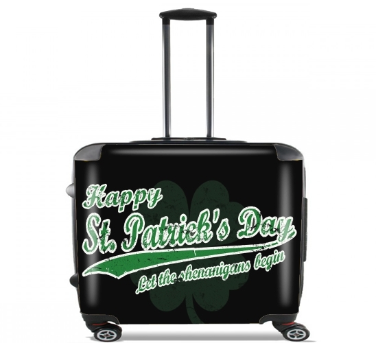  St Patrick's para Ruedas cabina bolsa de equipaje maleta trolley 17" laptop