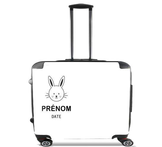  Stamp Birth Rabbit para Ruedas cabina bolsa de equipaje maleta trolley 17" laptop