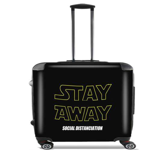  Stay Away Social Distance para Ruedas cabina bolsa de equipaje maleta trolley 17" laptop