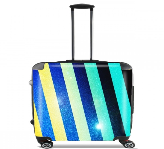  Striped Colorful Glitter para Ruedas cabina bolsa de equipaje maleta trolley 17" laptop