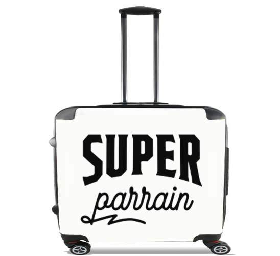  Super parrain humour famille cadeau para Ruedas cabina bolsa de equipaje maleta trolley 17" laptop