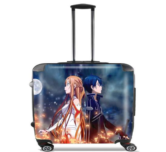  Sword Art Online para Ruedas cabina bolsa de equipaje maleta trolley 17" laptop