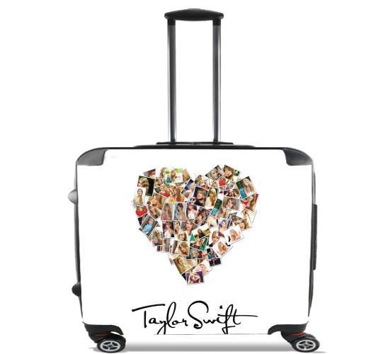 Taylor Swift Love Fan Collage signature para Ruedas cabina bolsa de equipaje maleta trolley 17" laptop