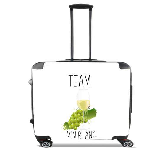  Team Vin Blanc para Ruedas cabina bolsa de equipaje maleta trolley 17" laptop