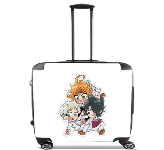  The Promised Neverland - Emma, Ray, Norman Chibi para Ruedas cabina bolsa de equipaje maleta trolley 17" laptop