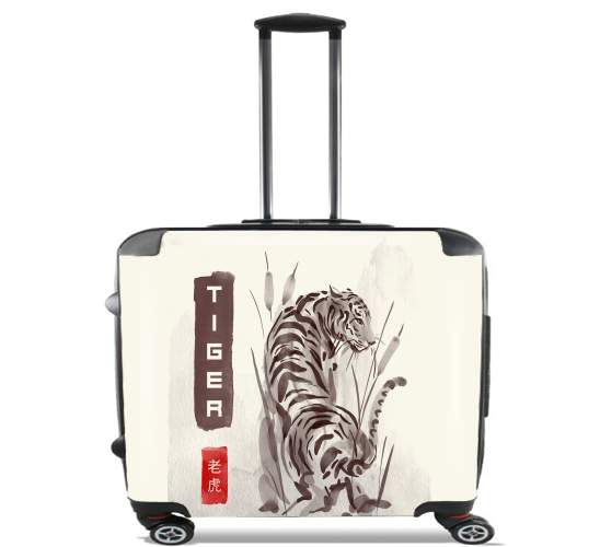  Tiger Japan Watercolor Art para Ruedas cabina bolsa de equipaje maleta trolley 17" laptop