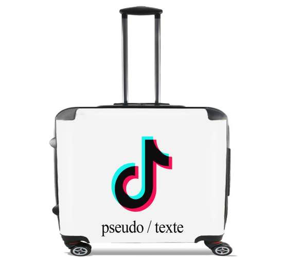  Tiktok personnalisable para Ruedas cabina bolsa de equipaje maleta trolley 17" laptop