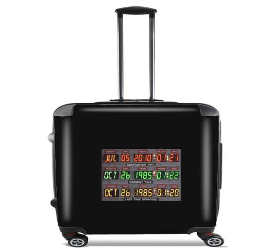  Time Machine Back To The Future para Ruedas cabina bolsa de equipaje maleta trolley 17" laptop