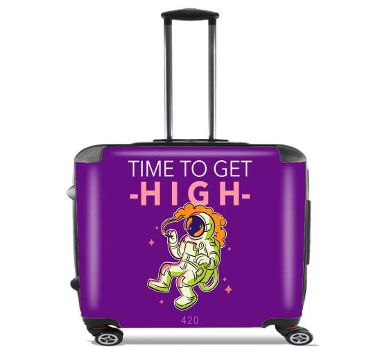  Time to get high WEED para Ruedas cabina bolsa de equipaje maleta trolley 17" laptop
