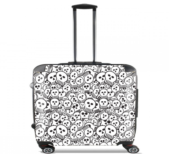  toon skulls, black and white para Ruedas cabina bolsa de equipaje maleta trolley 17" laptop