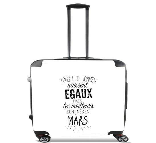  Tous les hommes naissent egaux mais les meilleurs sont nes en Mars para Ruedas cabina bolsa de equipaje maleta trolley 17" laptop
