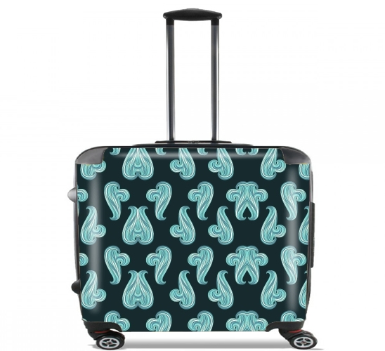 turquoise waves para Ruedas cabina bolsa de equipaje maleta trolley 17" laptop