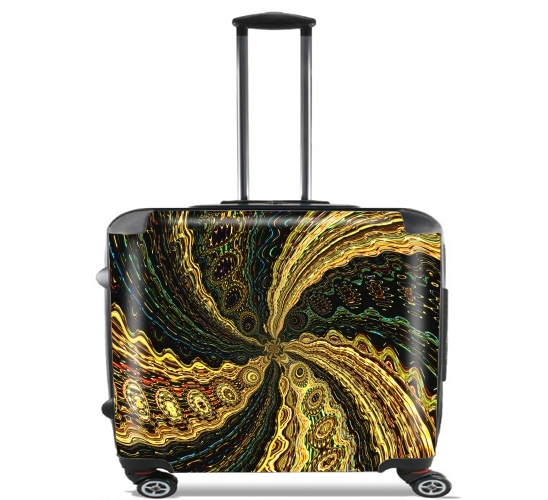  Twirl and Twist black and gold para Ruedas cabina bolsa de equipaje maleta trolley 17" laptop