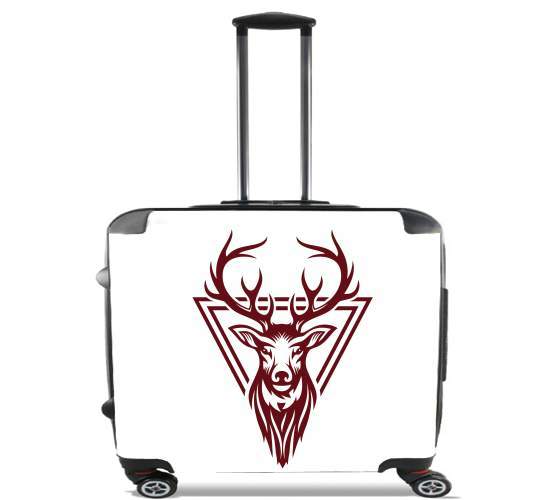  Vintage deer hunter logo para Ruedas cabina bolsa de equipaje maleta trolley 17" laptop