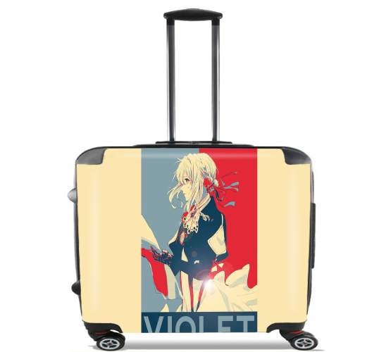  Violet Propaganda para Ruedas cabina bolsa de equipaje maleta trolley 17" laptop