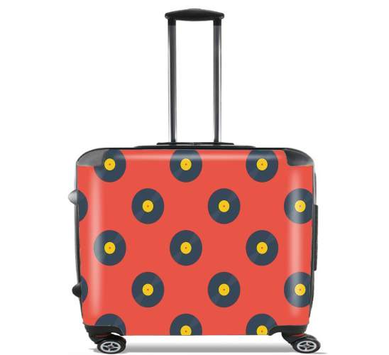  Vynile Music Disco Pattern para Ruedas cabina bolsa de equipaje maleta trolley 17" laptop