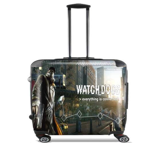  Watch Dogs Everything is connected para Ruedas cabina bolsa de equipaje maleta trolley 17" laptop