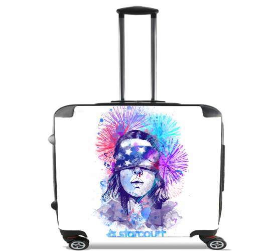  Watercolor Upside Down para Ruedas cabina bolsa de equipaje maleta trolley 17" laptop