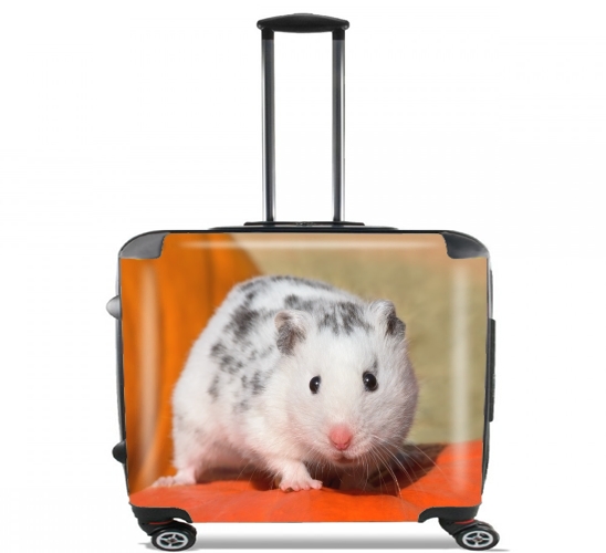  White Dalmatian Hamster with black spots  para Ruedas cabina bolsa de equipaje maleta trolley 17" laptop