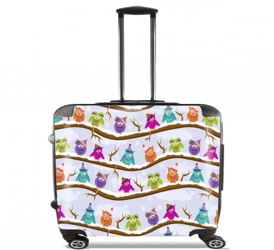  winter owls para Ruedas cabina bolsa de equipaje maleta trolley 17" laptop