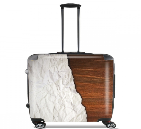  Wooden Crumbled Paper para Ruedas cabina bolsa de equipaje maleta trolley 17" laptop