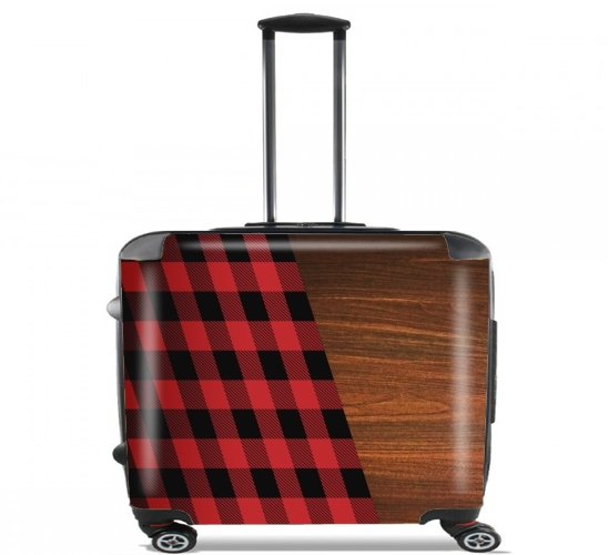  Wooden Lumberjack para Ruedas cabina bolsa de equipaje maleta trolley 17" laptop