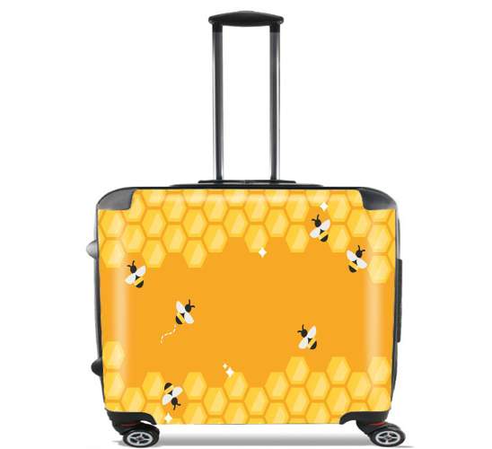  Yellow hive with bees para Ruedas cabina bolsa de equipaje maleta trolley 17" laptop
