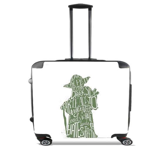  Yoda Force be with you para Ruedas cabina bolsa de equipaje maleta trolley 17" laptop