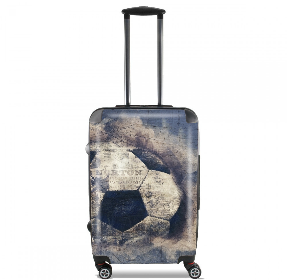  Abstract Blue Grunge Soccer para Tamaño de cabina maleta