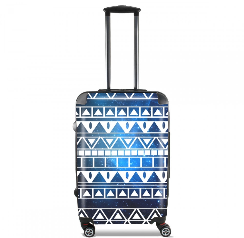  Azul Tribal Pattern azteca para Tamaño de cabina maleta