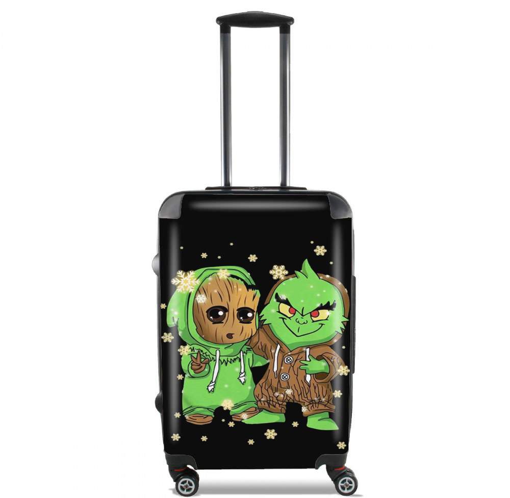  Baby Groot and Grinch Christmas para Tamaño de cabina maleta