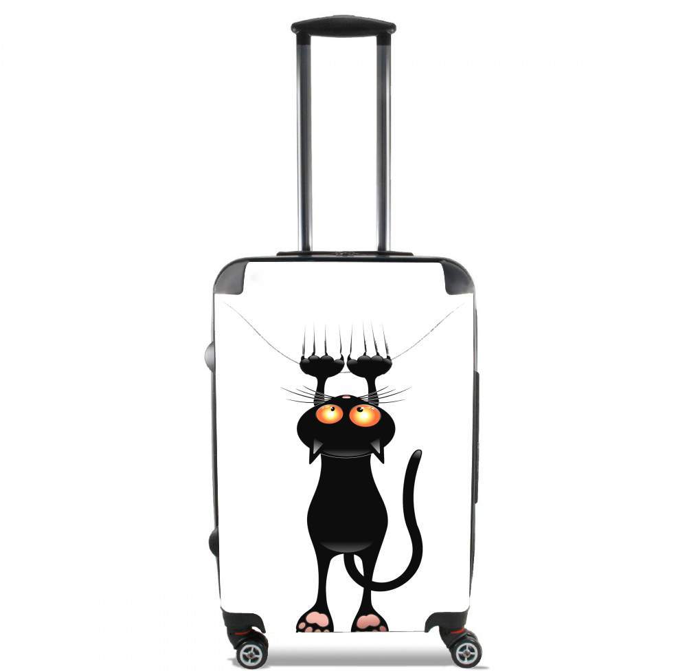  Black Cat Cartoon Hang para Tamaño de cabina maleta