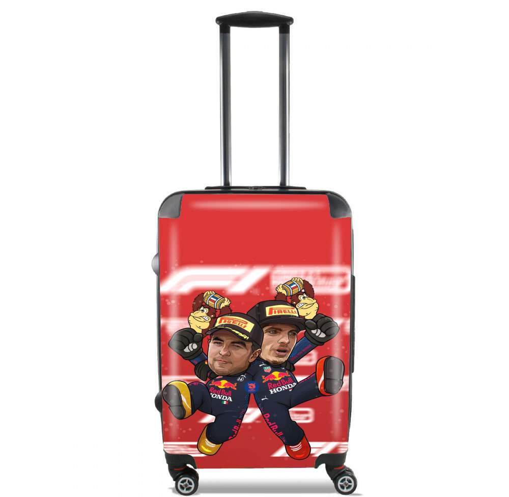 Checo Perez And Max Verstappen para Tamaño de cabina maleta