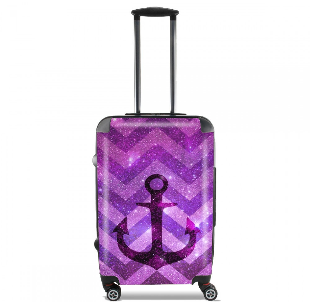  Anchor Chevron Purple para Tamaño de cabina maleta