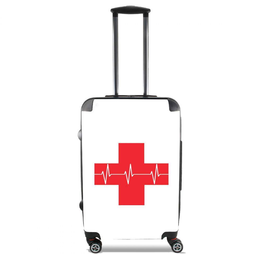  Croix de secourisme EKG Heartbeat para Tamaño de cabina maleta
