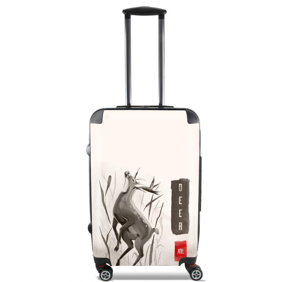  Deer Japan watercolor art para Tamaño de cabina maleta