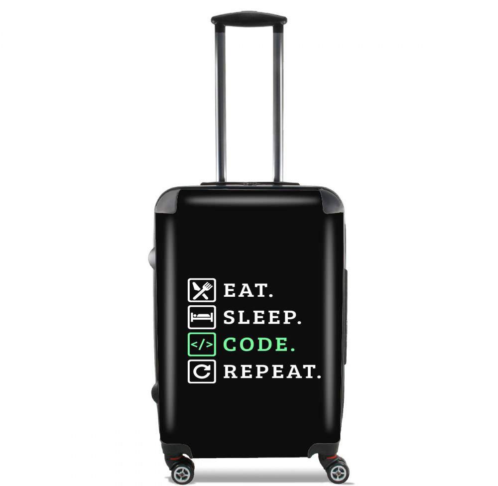  Eat Sleep Code Repeat para Tamaño de cabina maleta