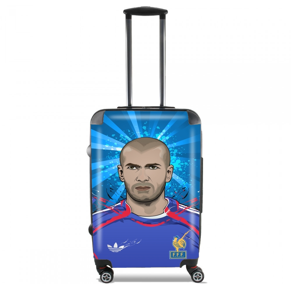  Football Legends: Zinedine Zidane France para Tamaño de cabina maleta
