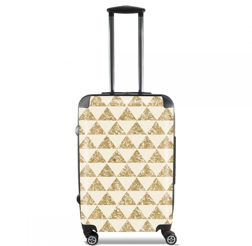  Glitter Triangles in Gold para Tamaño de cabina maleta