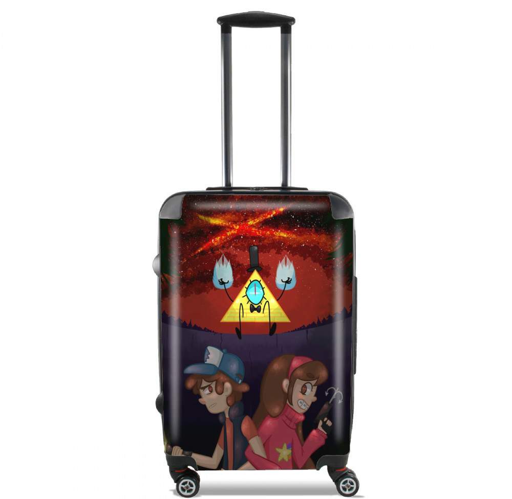  Gravity Falls Monster bill cipher Wheel para Tamaño de cabina maleta