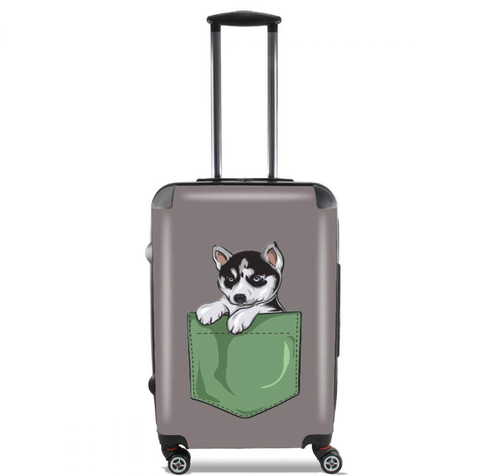  Husky Dog in the pocket para Tamaño de cabina maleta