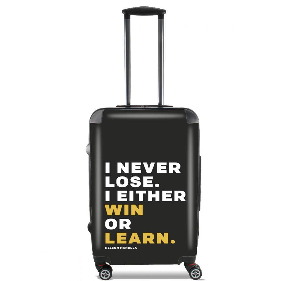  i never lose either i win or i learn Nelson Mandela para Tamaño de cabina maleta